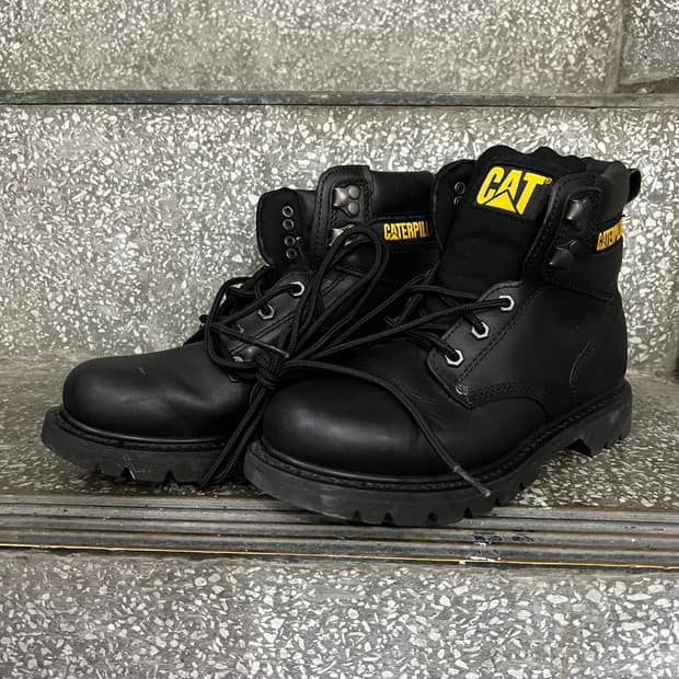 캐터필라 세컨드 시프트 스틸 토 블랙 부츠