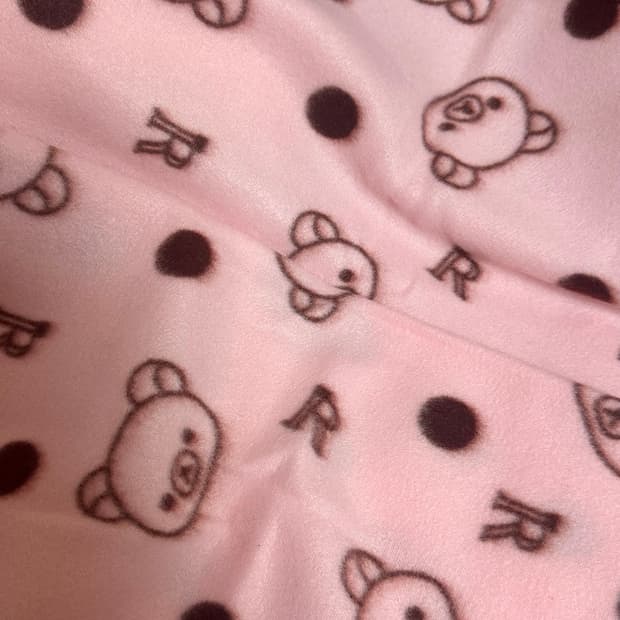 코리락쿠마 도트 핑크 담요 딸기초코 