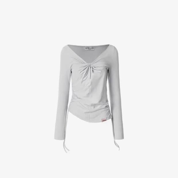 뉴얼린 루나 트위스트 셔링탑 pale gray