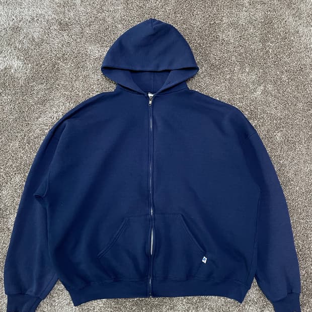 90s russell athletic hoodie zip up