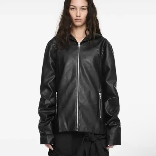 나체 후드 레더 자켓 구해요 (구해요) 제발