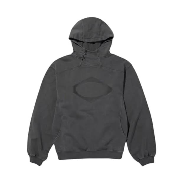 미스치프 롬버스 사이드버튼 업 후드 워시드 차콜