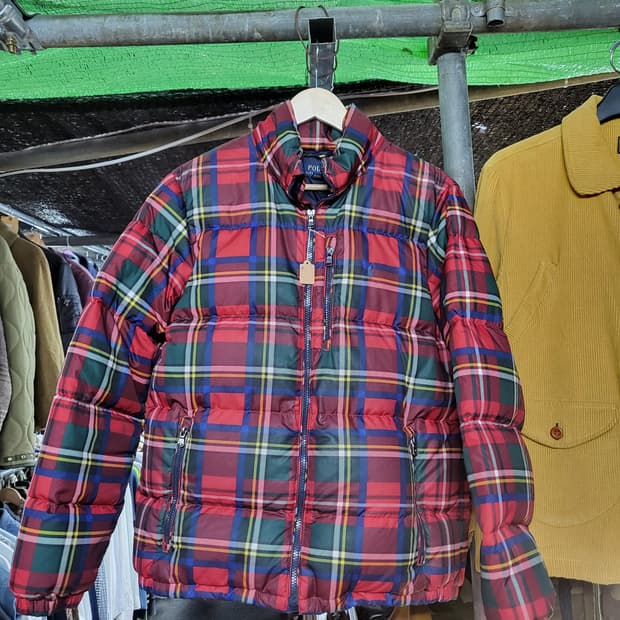 폴로  체크 패딩