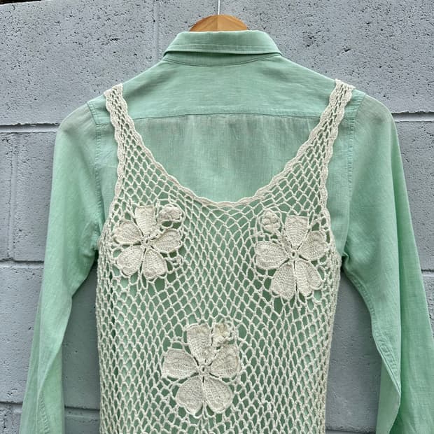 플라워 니트 조끼