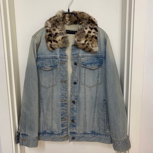 시슬리 토끼털 청자켓