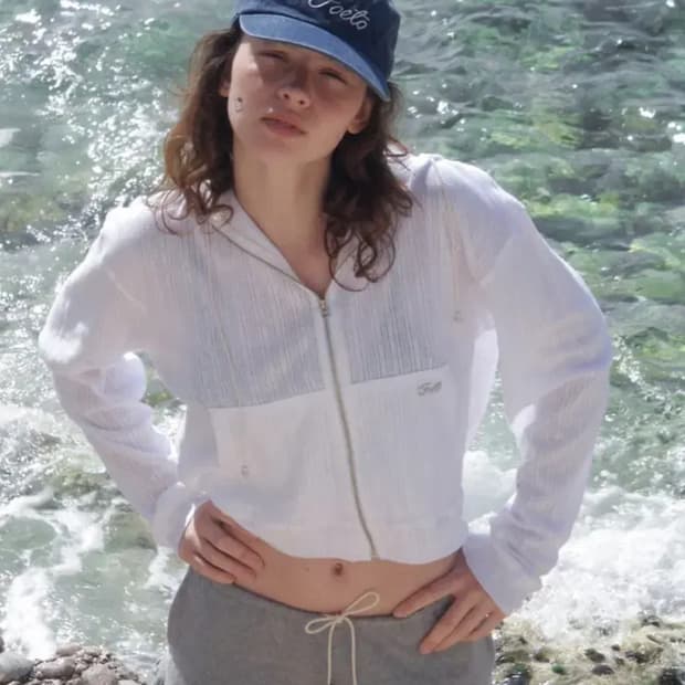 포에토 lebby summer hoody ivory