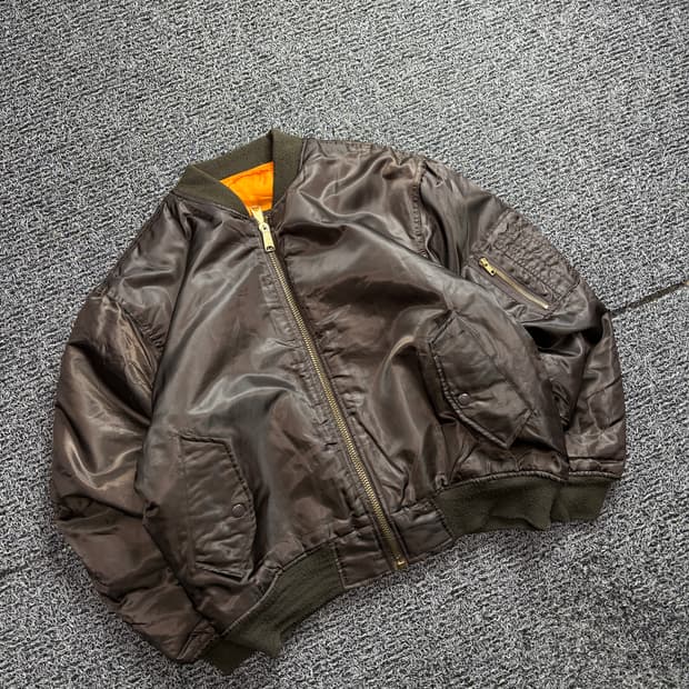 C-4 US 에어포스 MA-1 리버시블 항공 봄버 점퍼 2536