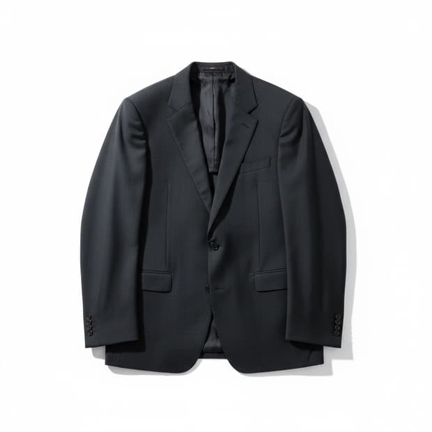 솔리드 남성용 네이비 정장 자켓 105