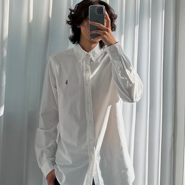 [L]폴로 랄프로렌 클래식핏 화이트 옥스포드 셔츠