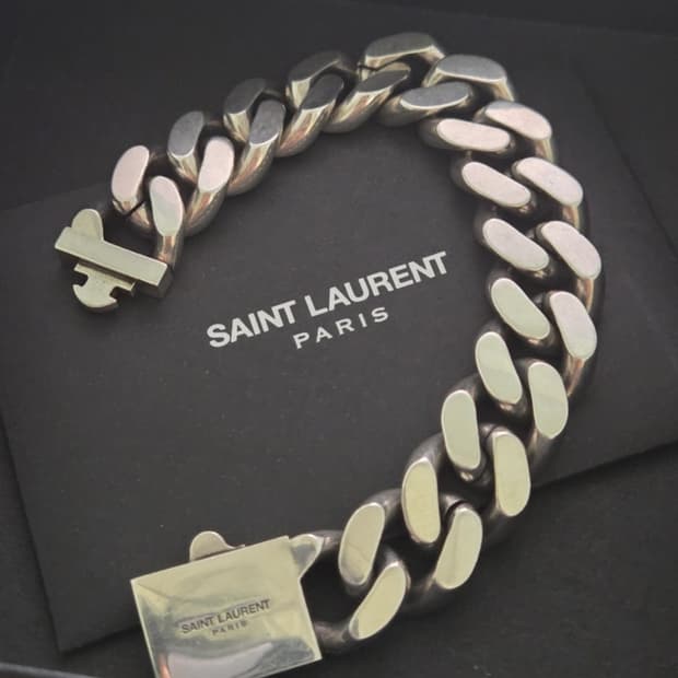 생로랑 메탈 체인 브레이슬릿 팔찌