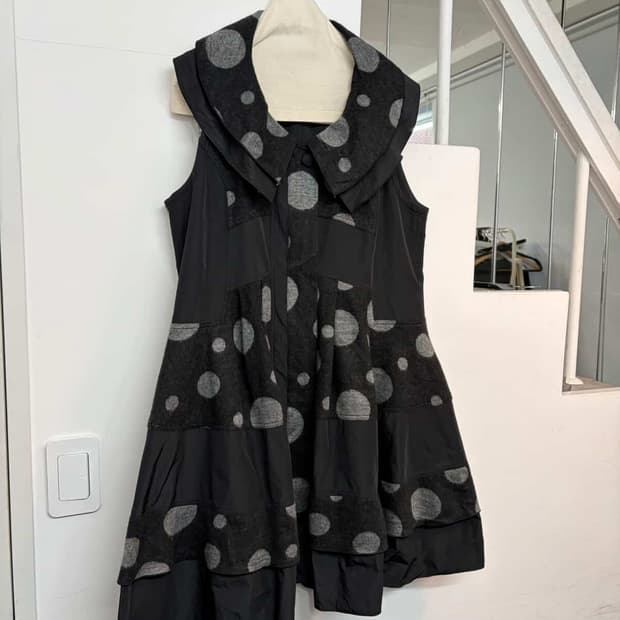 부산 빈티지샵 도트 원피스