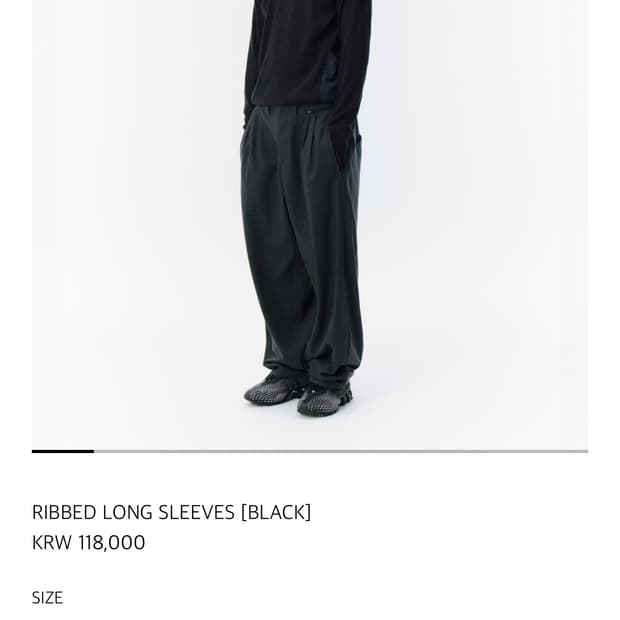 산산기어 리브드 롱슬리브 블랙 3사이즈 구해요