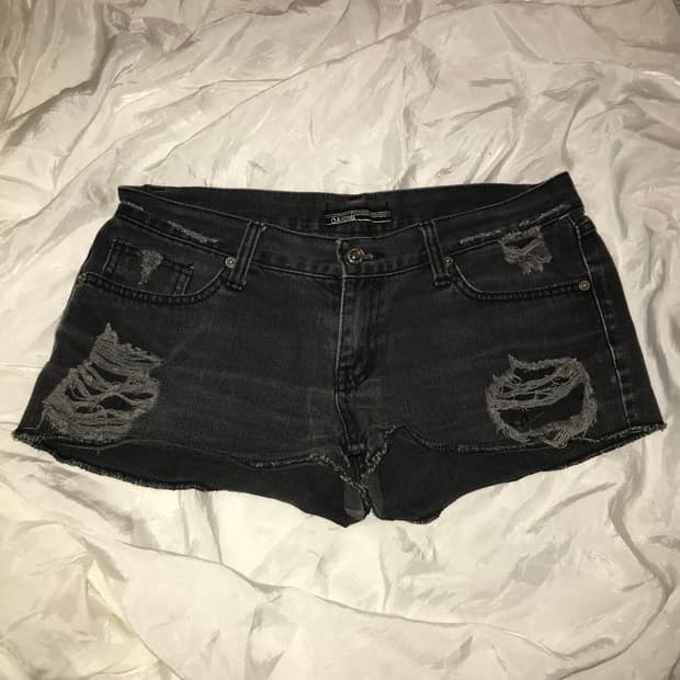 Vintage 빈티지 흑청 갸루 초미니 핫팬츠