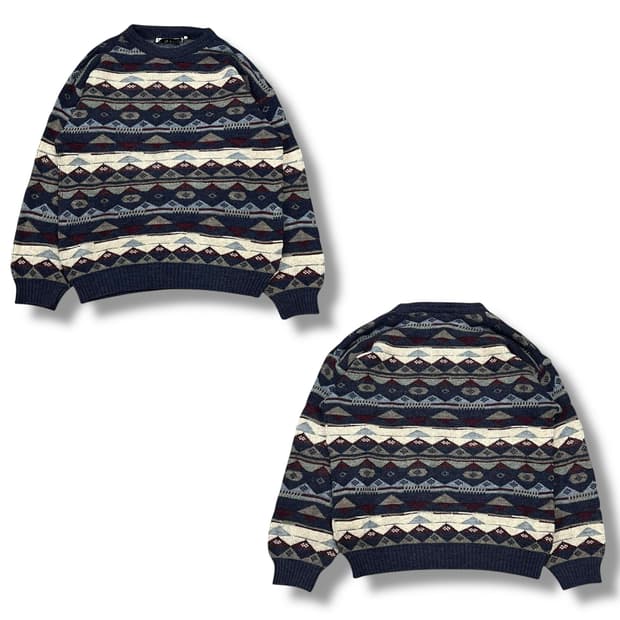 메이드인 이태리 에스닉 케이블 니트 s08688