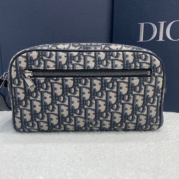 [ S급 ] 디올 오블리크 자카드 토일레트리 돕키트 