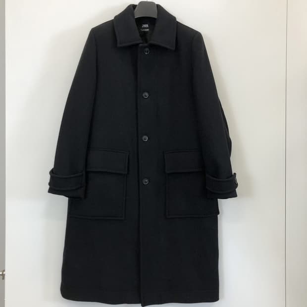 자라 INDITEX 발마칸 코트 L 블랙 