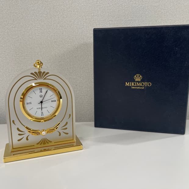 미키모토 펄 진주 아치형 탁상시계 MIKIMOTO 5번