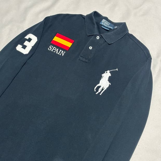 L 폴로랄프로렌 커스텀핏 빅포니 스페인 긴팔티셔츠