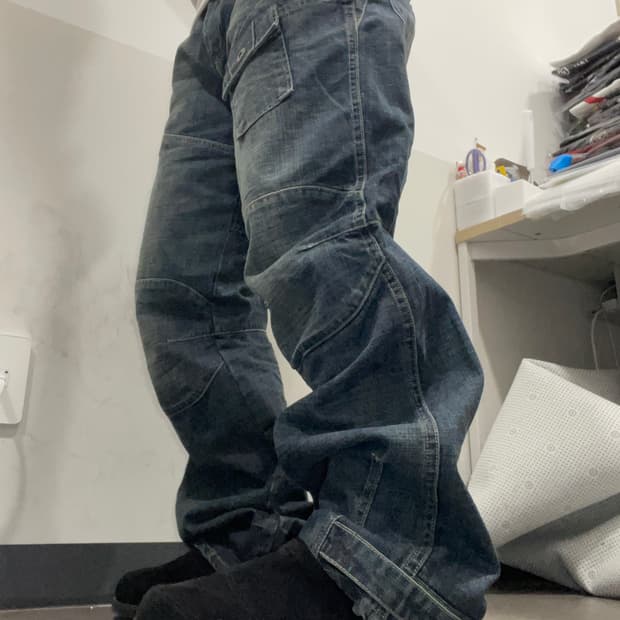 (데드스탁)G-Star RAW 지스타로우 엘우드 워싱 멀티포켓 카고팬츠