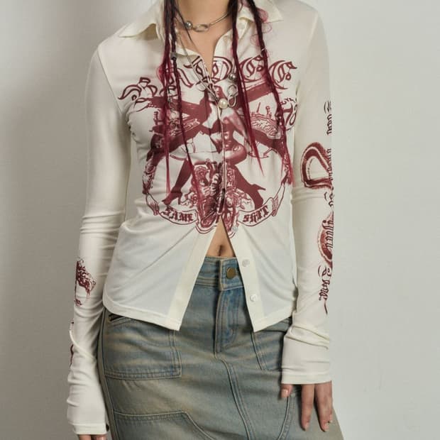 배디 SPELLBOUND DTP SHIRT CREAM