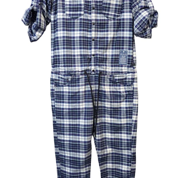 G-Star RAW 체크 롤업 점프수트(S)