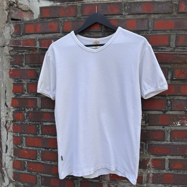 아비렉스 화이트 반팔티셔츠 