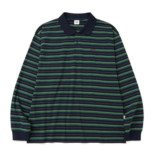 [m] ccwc 씨씨더블유씨 스트라이프 카라티셔츠 롱슬리브