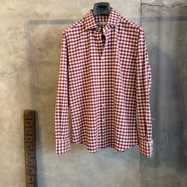 글랜셔츠 깅엄체크 셔츠 100