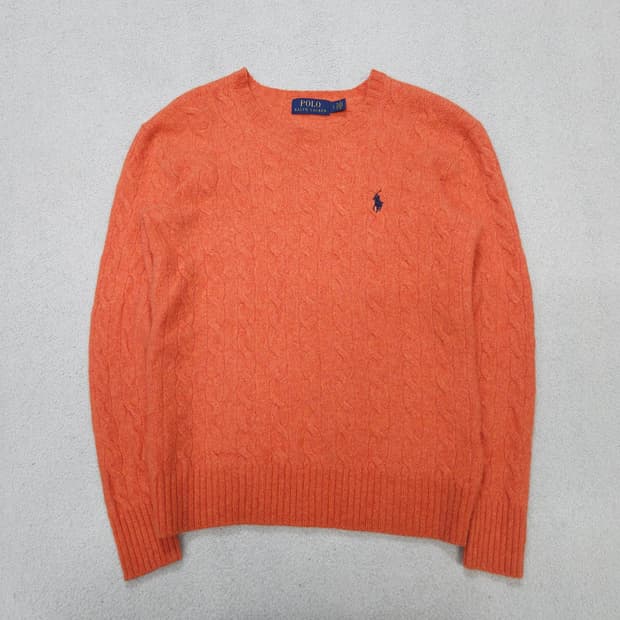 폴로 랄프 로렌 신형 울 캐시미어 케이블 니트 S