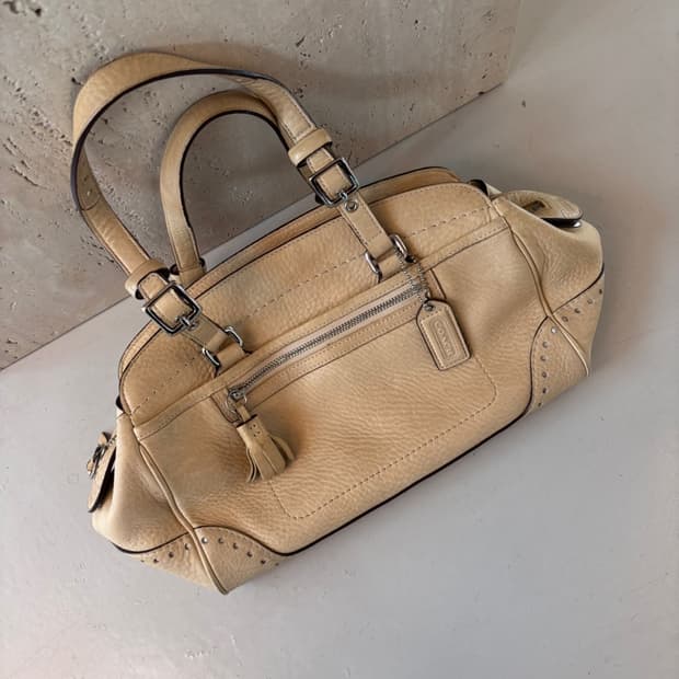 Vintage Old Coach Leather Bag