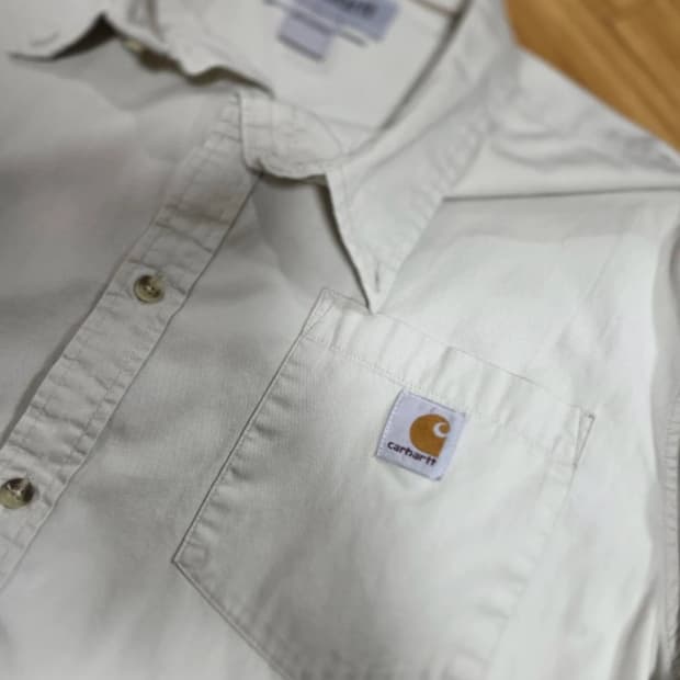 칼하트 빈티지 베이지 셔츠 자켓