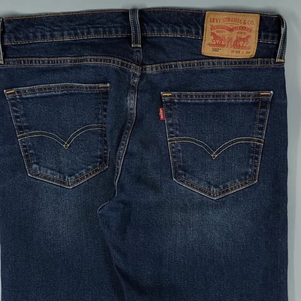 리바이스 502 진청원싱 인디고 워터리스 청바지 데 님팬츠 33