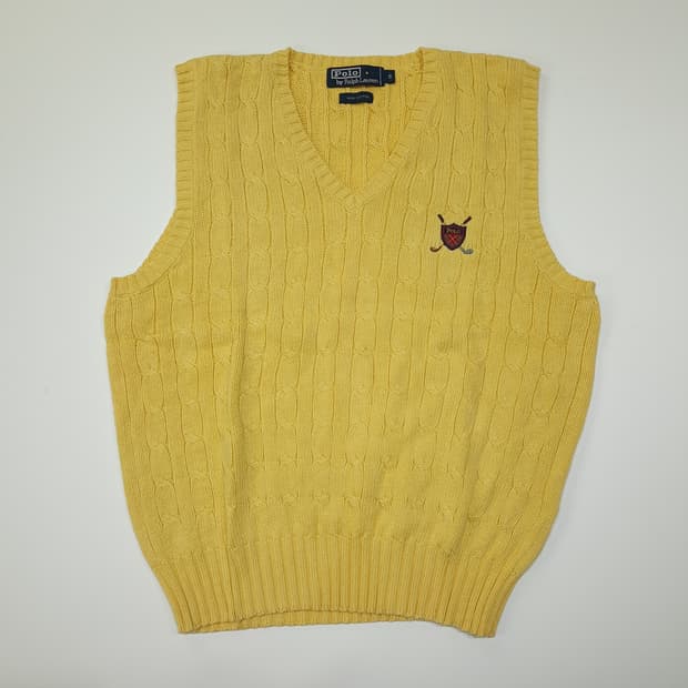 CL013 폴로 코튼 90s홍콩판 골프쉴드 옐로우 케이블 베스트