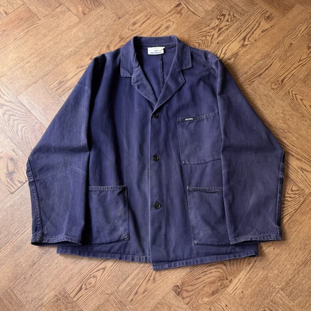 [L]빈티지 페이딩 베드포드 타입 몰스킨 프렌치 워크 자켓