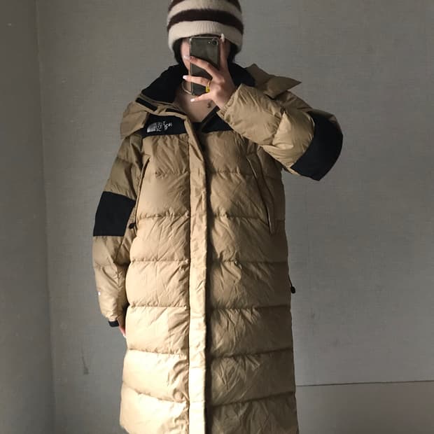 노페 베이지 롱패딩