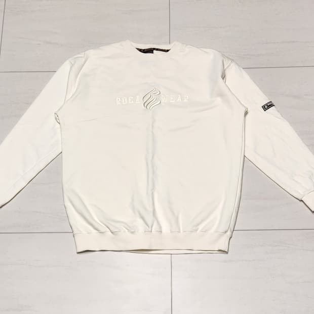 로카 웨어 빈티지 힙합 아이보리 맨투맨 xxl