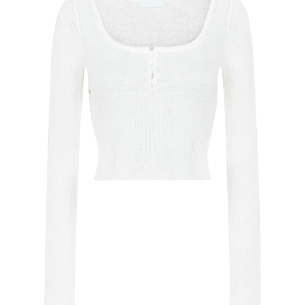 페일제이드 릴리 크롭 니트 Lily crop 아이보리 블마인스타디브