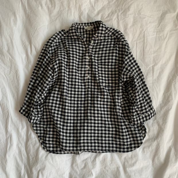 깅엄 체크 셔츠