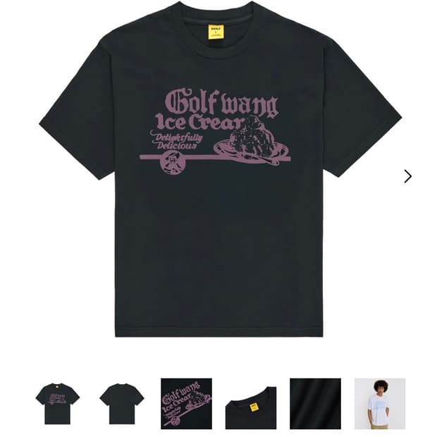 새상품)골프왕 ICE CREAM TEE by GOLF WANG sm사이즈