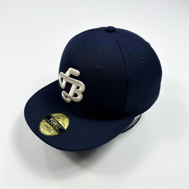 후부 올드스쿨 y2k 네이비 스냅백 모자