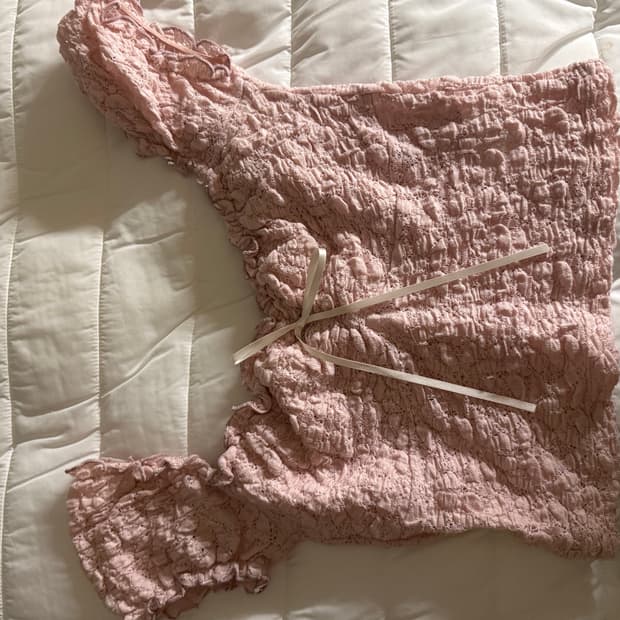 누아누 핑크 블라우스