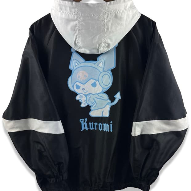 쿠로미 백프린팅 후드 바람막이 자켓2713
