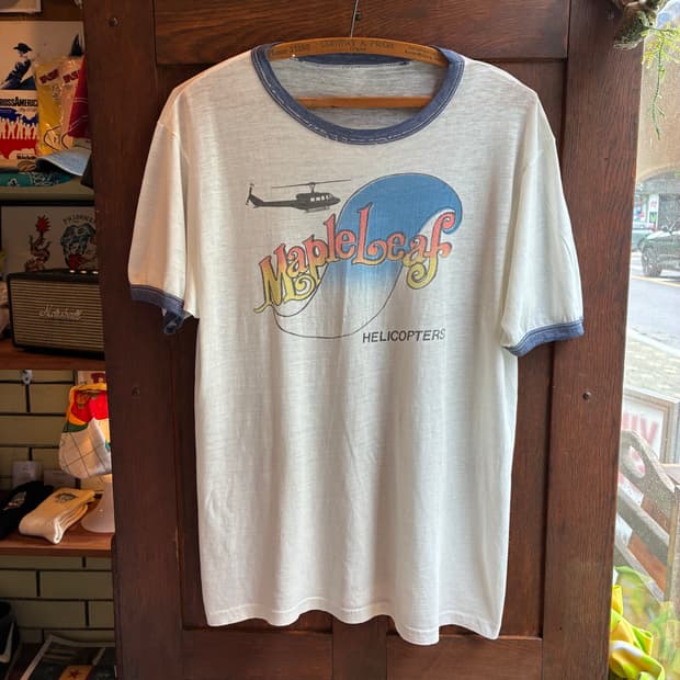 70’s Maple Leaf Helicopters Ringer Tee