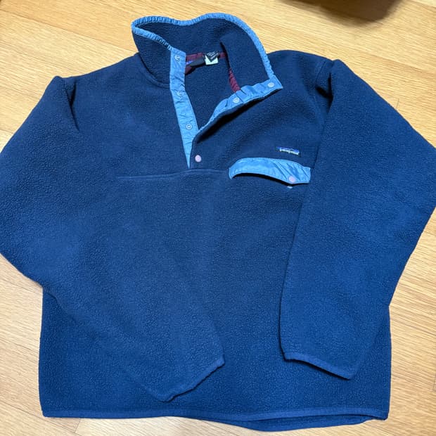 M 파타고니아 빈티지 신칠라 네이비 포켓 그레이