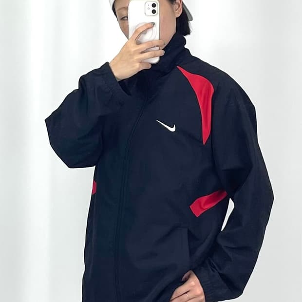  [L]나이키 블랙 바람막이 자켓