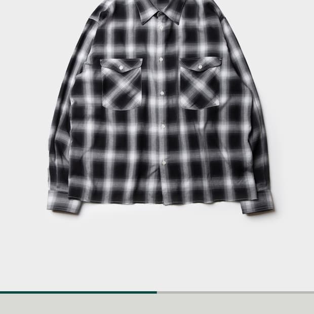 비헤비어X곤조 체크 셔츠