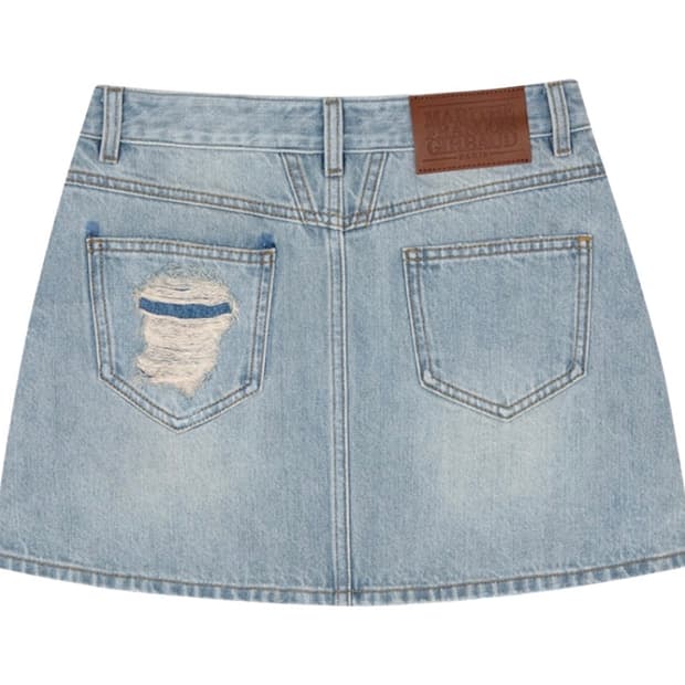 w denim mini skirt 로우라이즈 스커트