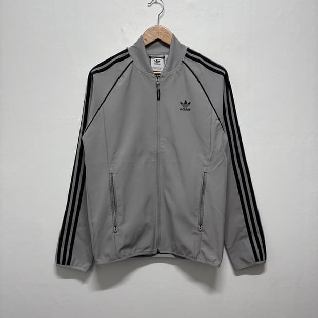 아디다스 그레이 삼선 슈퍼스타 져지