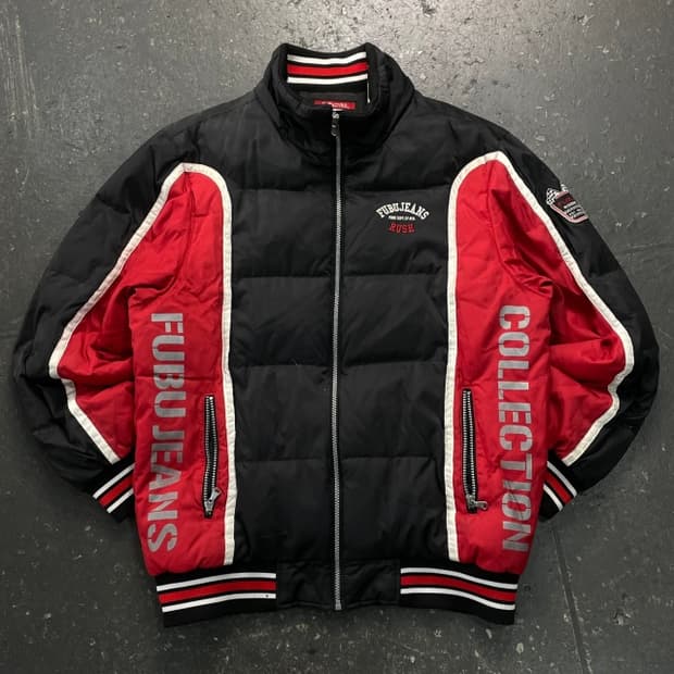 100 후부 레이싱 덕다운 패딩