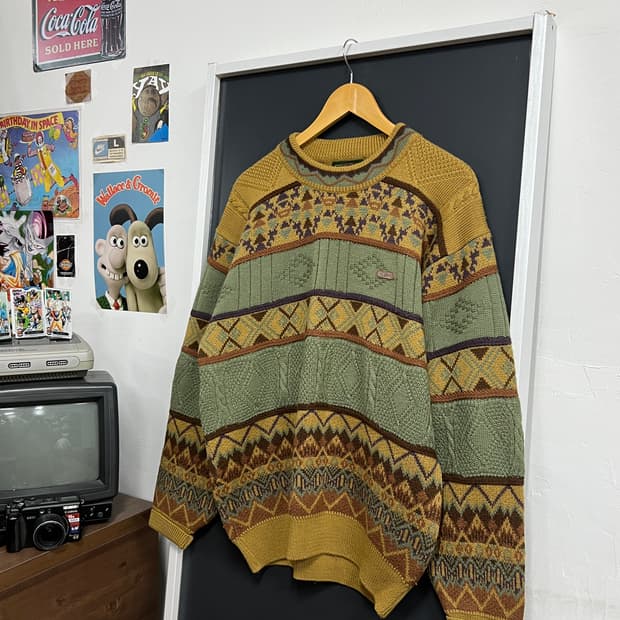 ScoField Vintage 아즈텍 패턴 빈티지 니트
